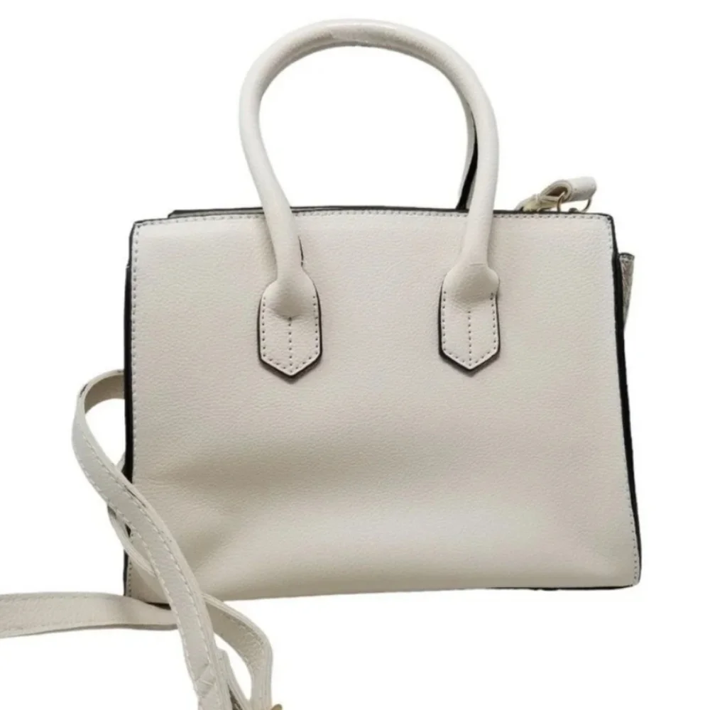 Beige Faux Snakeskin Square Crossbody Lock Charm Purse
